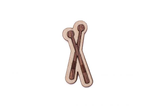 Drumsticks Brooch