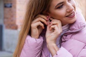 Bright earrings rectangle