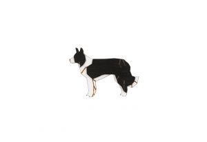 Walking Collie Brooch