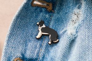 Walking Collie Brooch