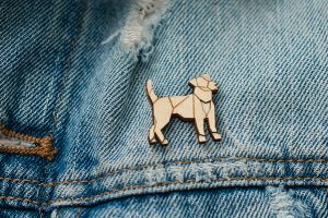 Walking Lightdog Brooch