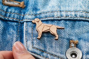 Walking Labrador Brooch