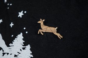 Jumping Doe Brooch