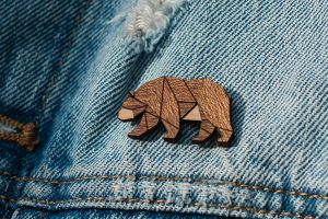 Walking Bear Brooch