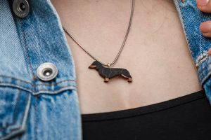 Walking Dachshund Pendant