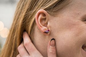 Purple Cutebird Earrings