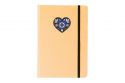 Notebook A5 – Folk Heart Blue - Lined