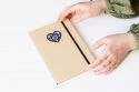 Notebook A5 – Folk Heart Blue - Lined