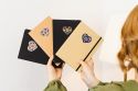 Notebook A5 – Folk Heart Blue - Lined