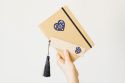 Wooden Bookmark – Folk Heart Blue