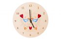 Wooden Wall Clock – Folk Birds Design