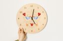 Wooden Wall Clock – Folk Birds Design