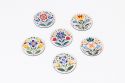 Wooden Coasters with Folk Motif –  Set 6 pc