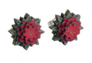 Red Flower Earrings