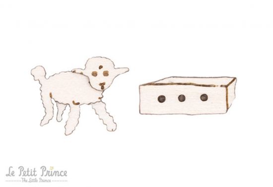 Box and Lamb earrings