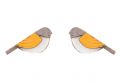 Orange Cutebird Earrings