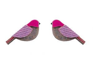 Purple Cutebird Earrings