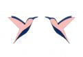 Pink Hummingbird Earrings