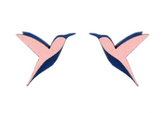 Pink Hummingbird Earrings