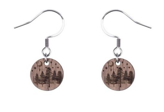 Wood Dangle Earings