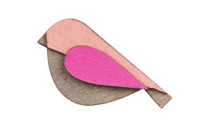 Pink Bird Brooch