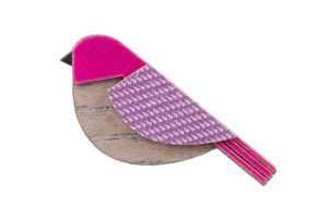 Purple Cutebird Brooch