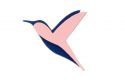 Pink Hummingbird Brooch