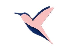 Pink Hummingbird Brooch