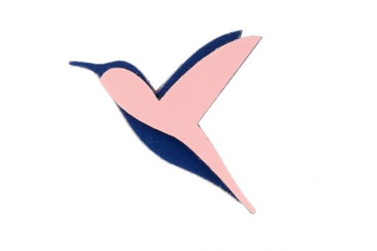 Pink Hummingbird Brooch