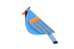 Blue Cutebird Brooch