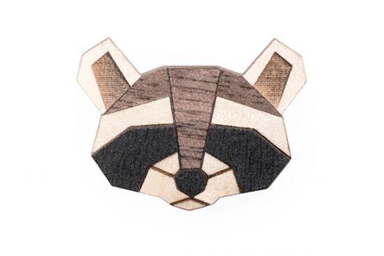 Raccoon Brooch
