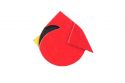 Red Cutebird Brooch