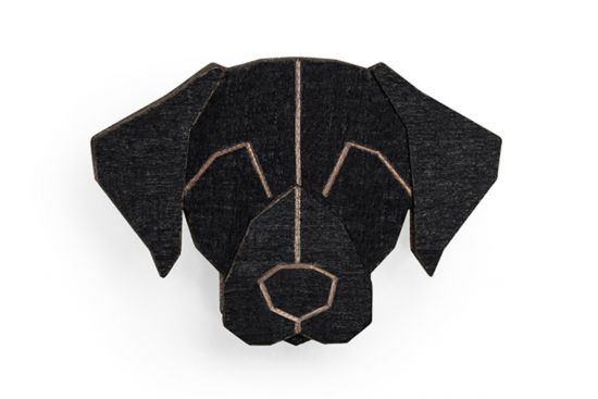 Black Labrador Brooch