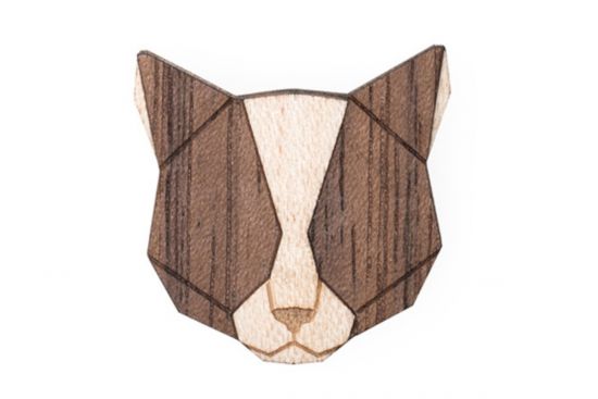 Grey Cat Brooch