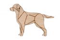 Walking Labrador Brooch