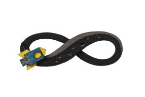 Infinity Spaceship Brooch