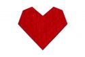 Wooden Brooch Red Heart