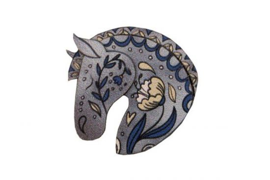 Grey horse Brooch