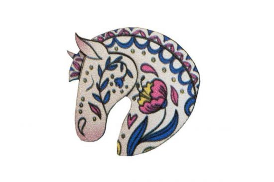 White horse Brooch